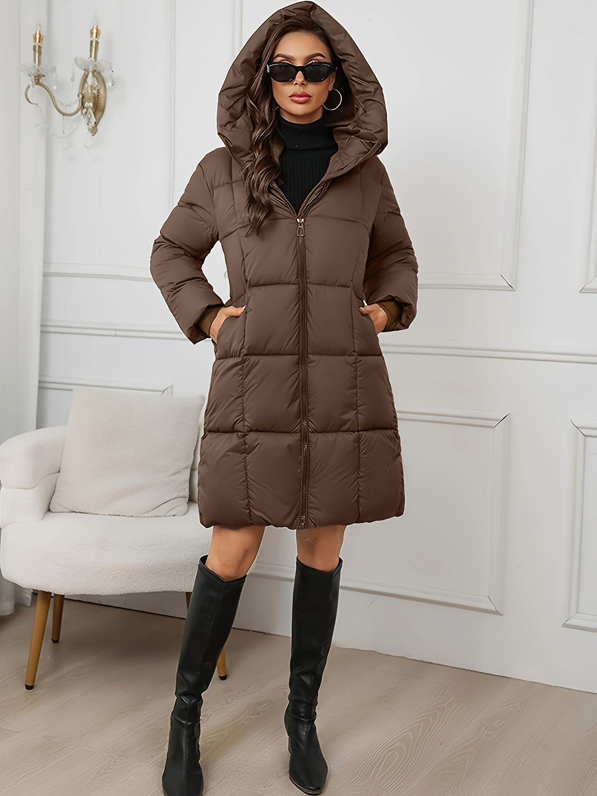 Camilla | Manteau doudoune long à capuche