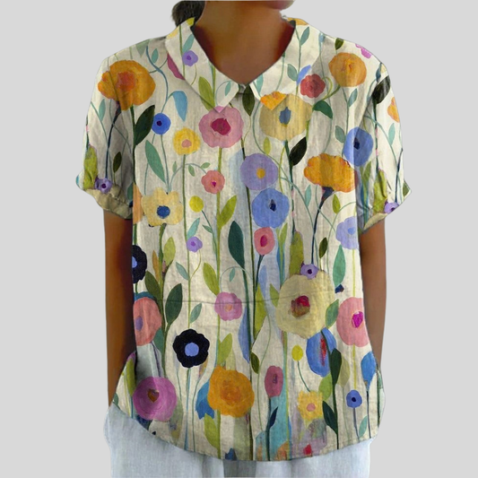Solène™ | Blouse florale graphique