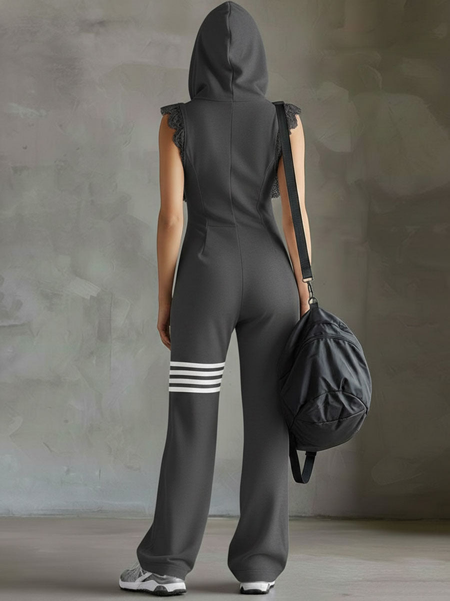 Giada™ | Combinaison sporty rétro à capuche
