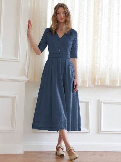 Élise™ | Robe midi en coton