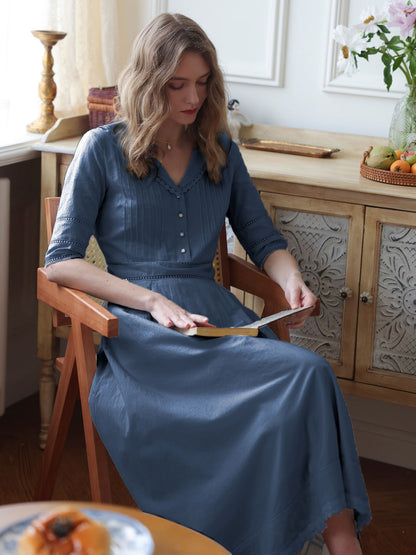 Élise™ | Robe midi en coton