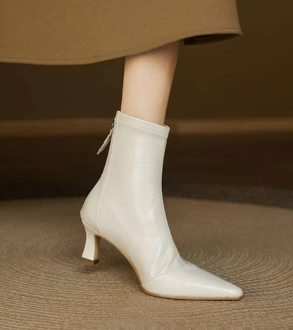 Jette™ | Bottines en cuir à talon élégant