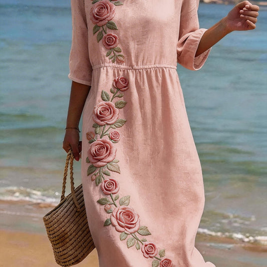 Abigail | Robe décontractée à manches mi-longues