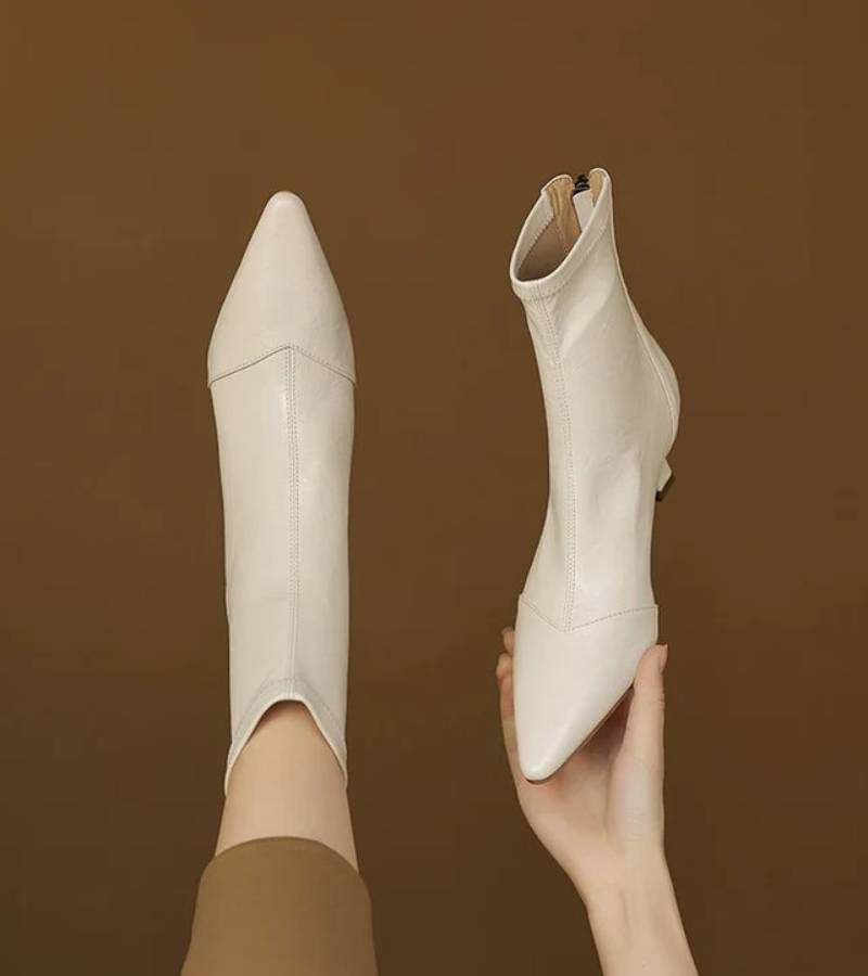 Jette™ | Bottines en cuir à talon élégant