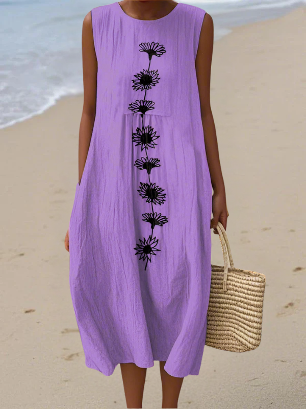 Emma™ Midikleid Violet Bloom