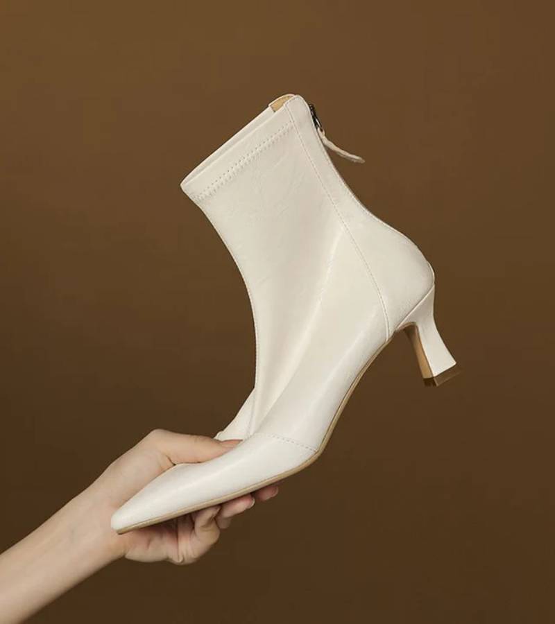 Jette™ | Bottines en cuir à talon élégant