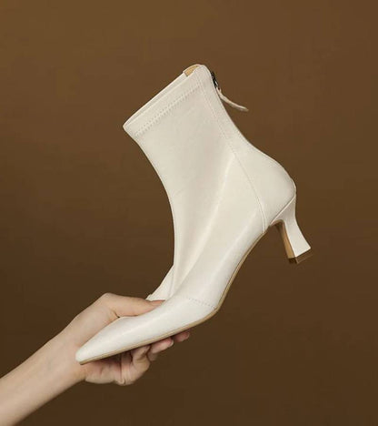 Jette™ | Bottines en cuir à talon élégant