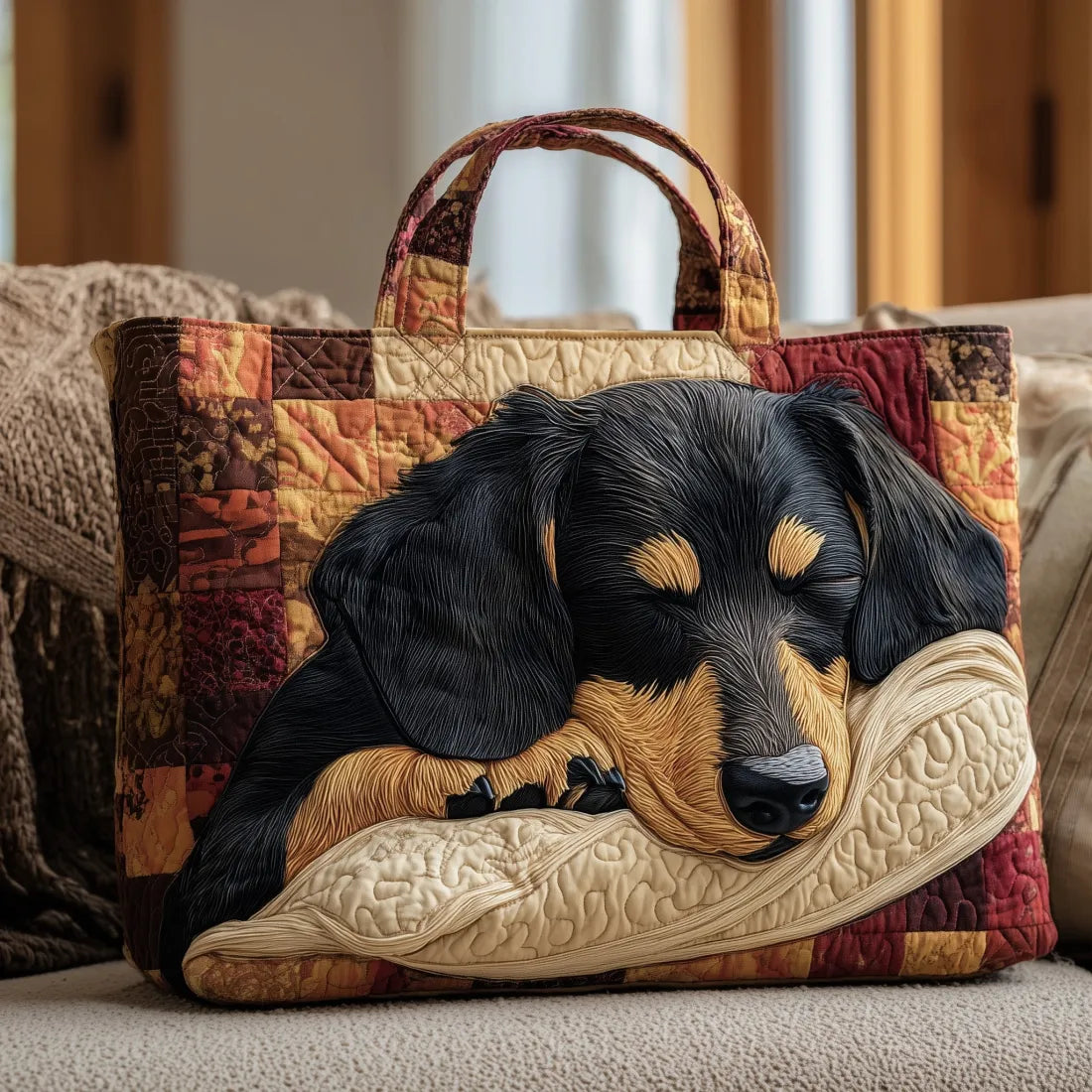 TECKEL™ | SAC CABAS ARTISANAL DOUBLÉ