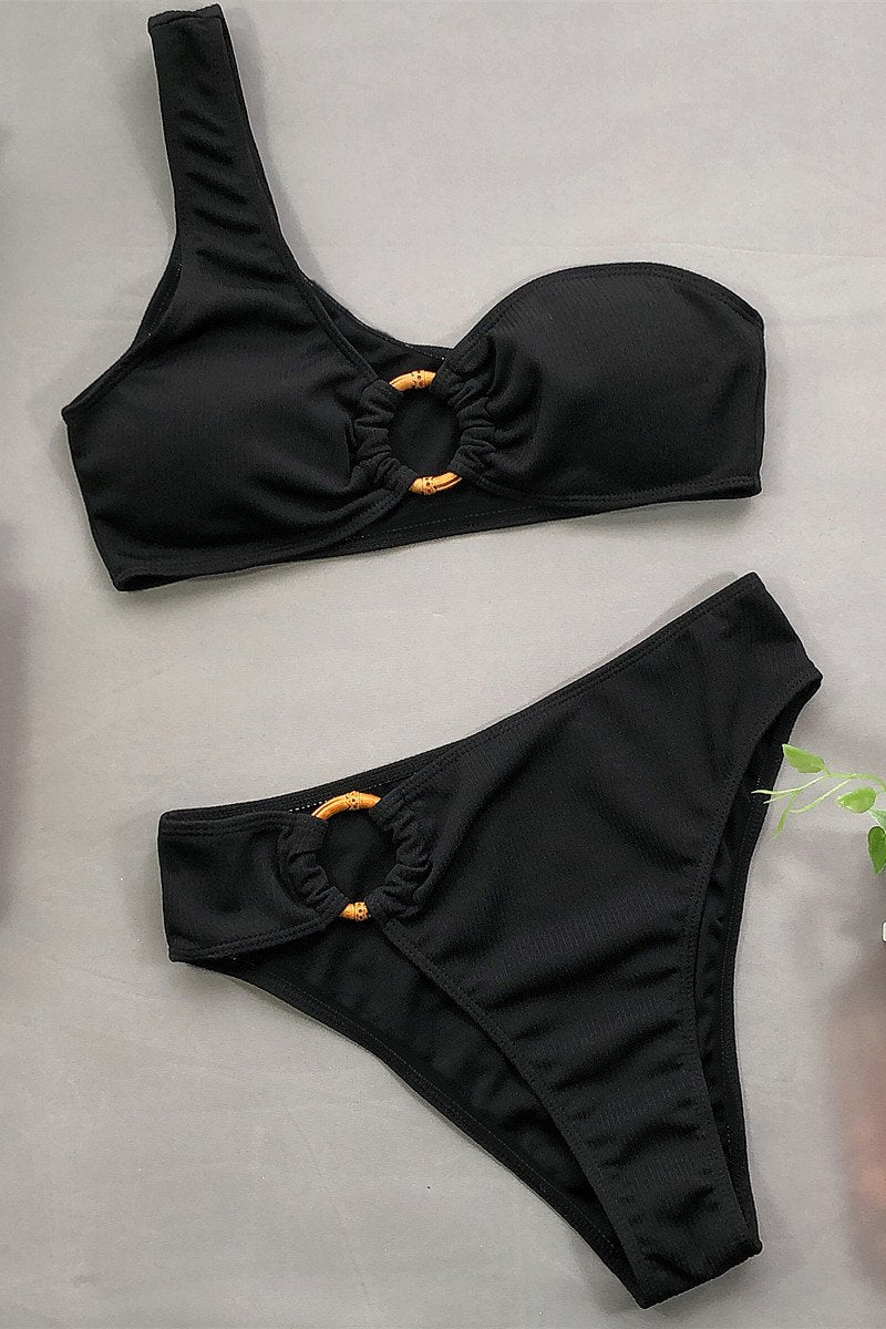 YUSRA™ | BIKINI 1 BRETELLE + CULOTTE TAILLE HAUTE