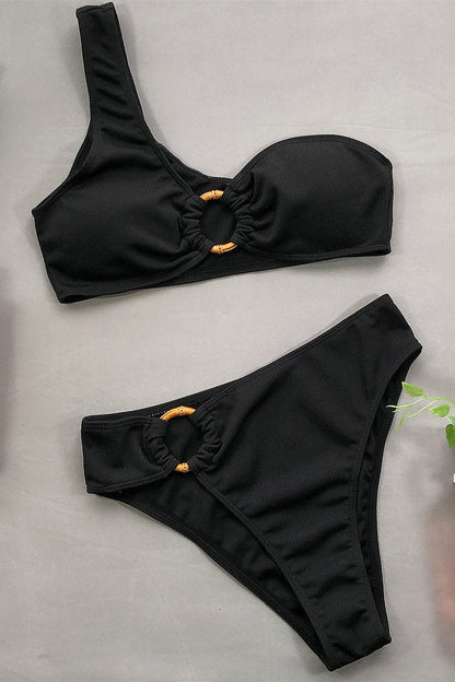YUSRA™ | BIKINI 1 BRETELLE + CULOTTE TAILLE HAUTE