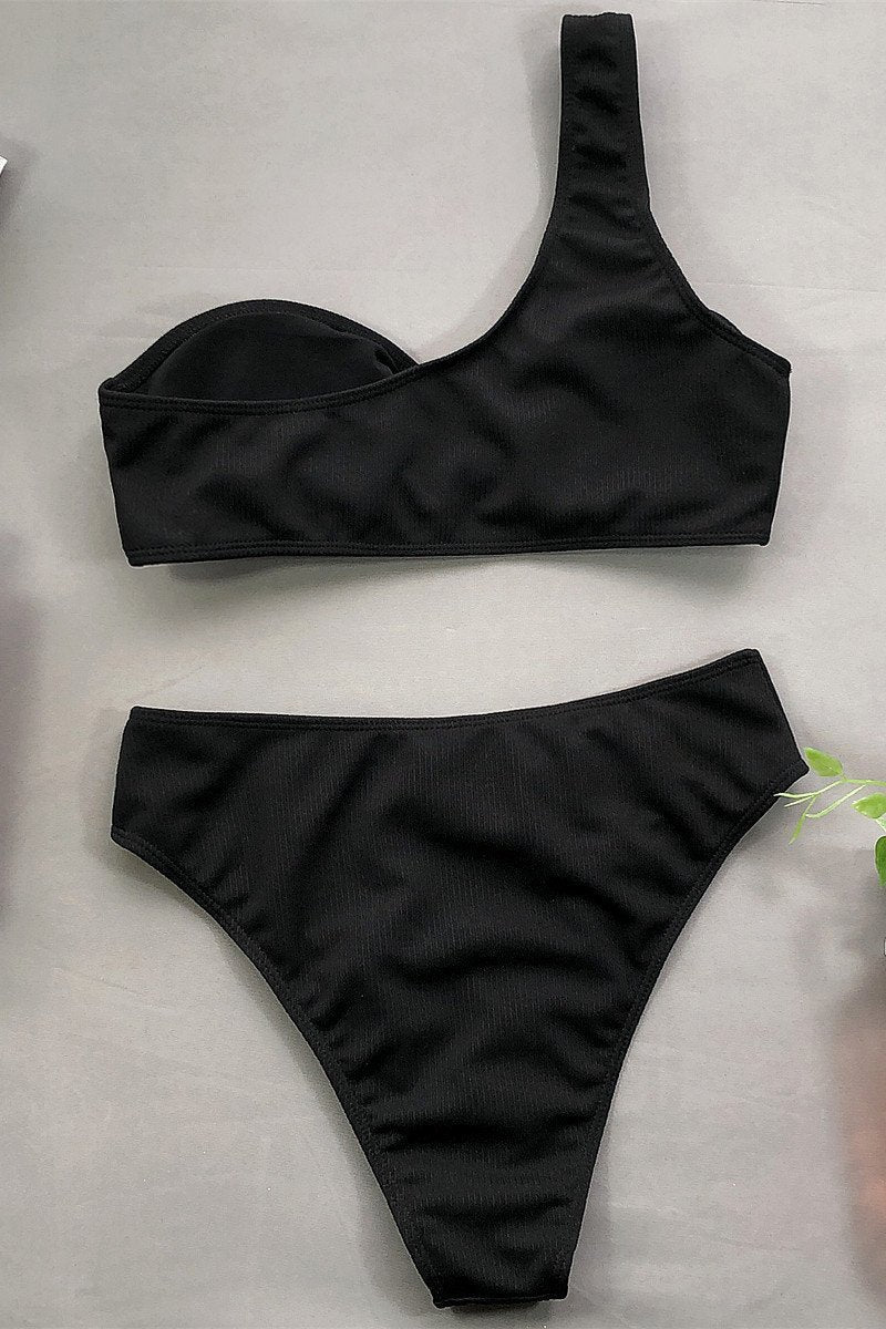 YUSRA™ | BIKINI 1 BRETELLE + CULOTTE TAILLE HAUTE