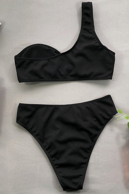 YUSRA™ | BIKINI 1 BRETELLE + CULOTTE TAILLE HAUTE