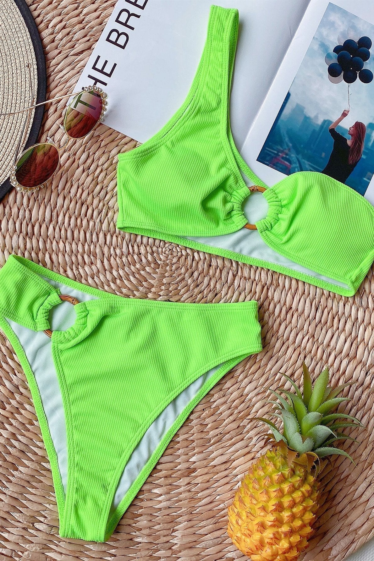 YUSRA™ | BIKINI 1 BRETELLE + CULOTTE TAILLE HAUTE