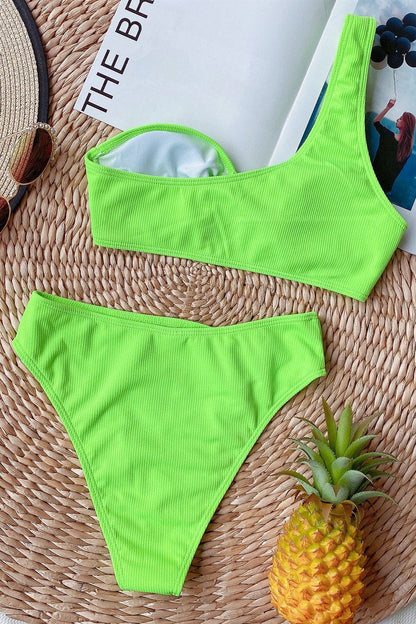 YUSRA™ | BIKINI 1 BRETELLE + CULOTTE TAILLE HAUTE