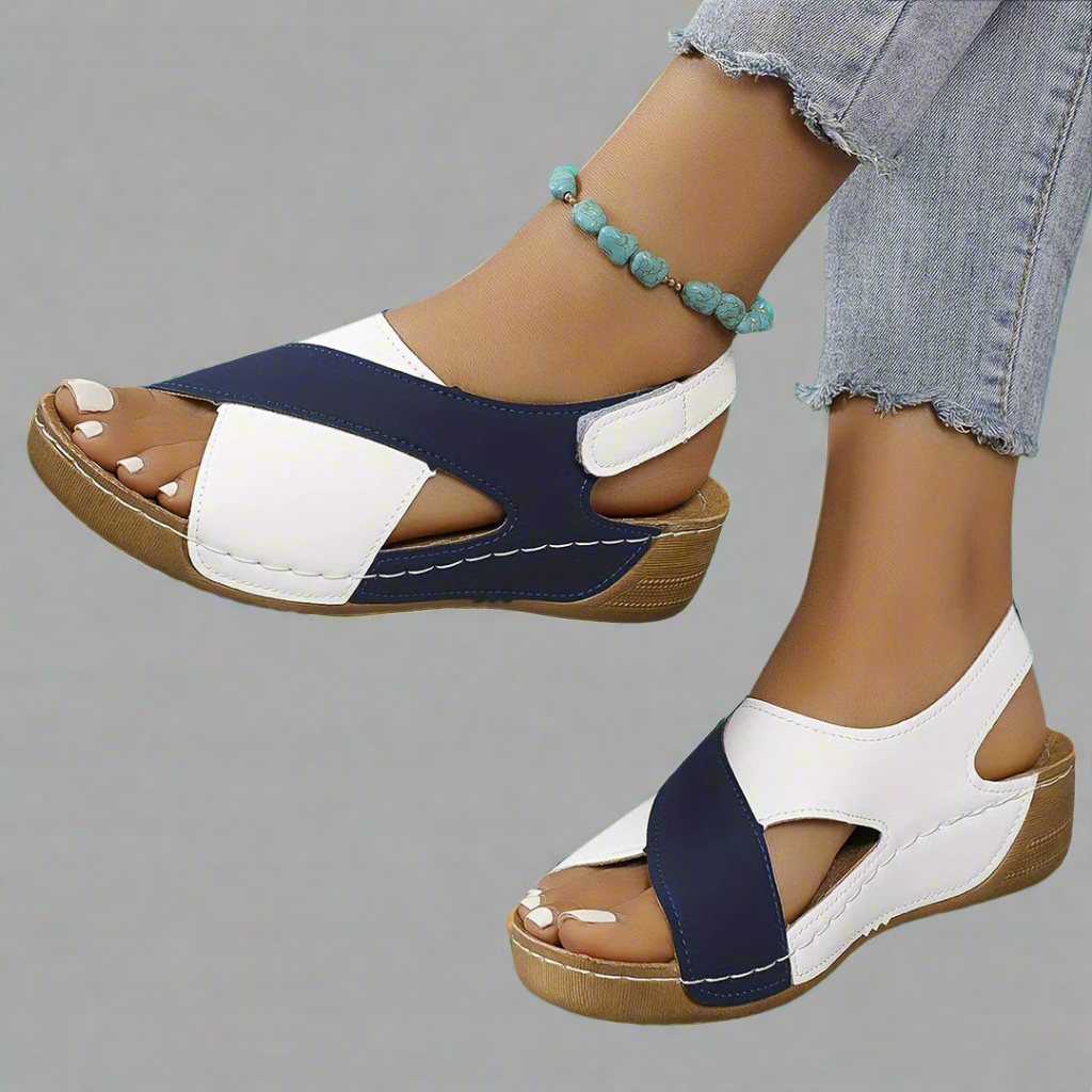 Gianna™ | Sandales bicolores à bride arrière