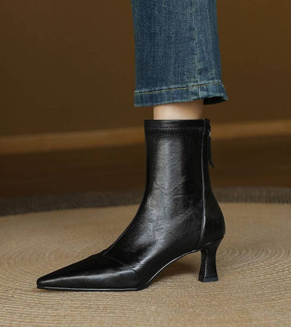 Jette™ | Bottines en cuir à talon élégant