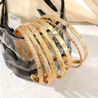 Dahliana™ | Ensemble de bracelets boho dorés