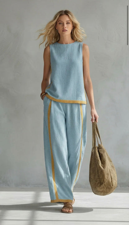 Leila™ | Ensemble deux pièces coton-lin