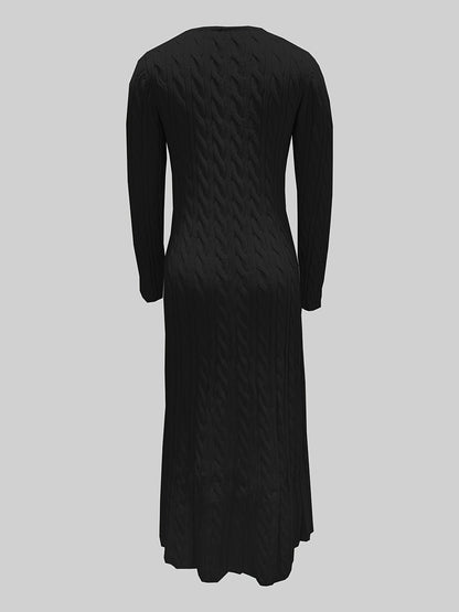 Lucinda | Robe longue en maille torsadée