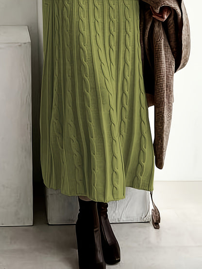 Lucinda | Robe longue en maille torsadée