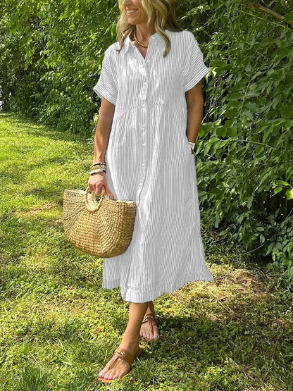 Cassie™ | Robe élégante à rayures