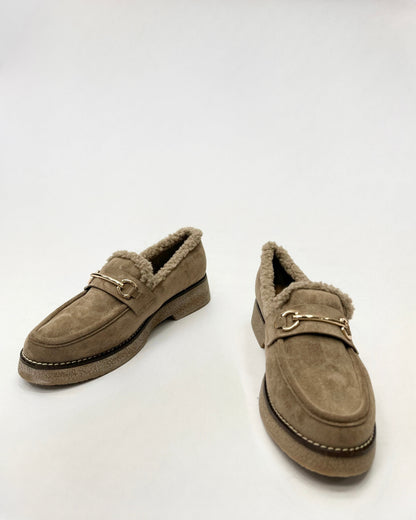 Zélina™ | Mocassins en fourrure avec boucle