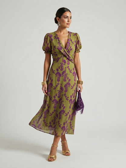 Steph™ | Robe midi fleurie