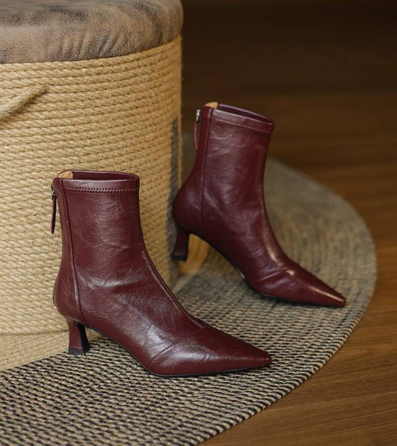 Jette™ | Bottines en cuir à talon élégant