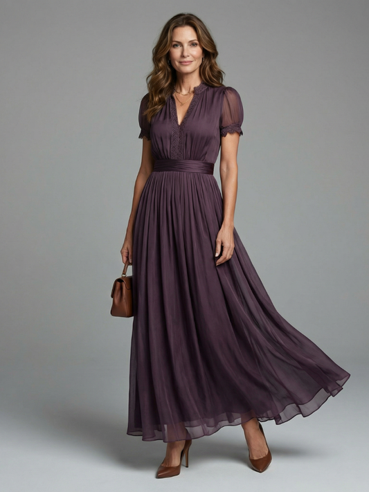 Romane™ | Robe maxi col montant