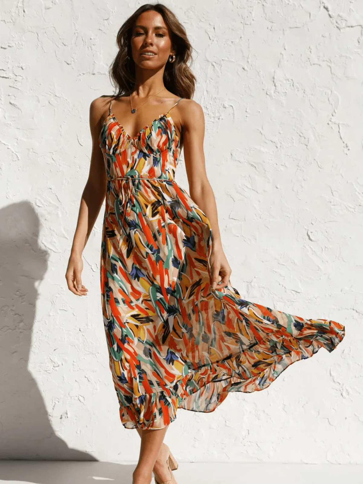 Chiara™ | Robe midi multicolore