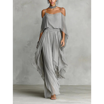 AERIS™ | ENSEMBLE FLUIDE TOP À BRETELLES ET PANTALON