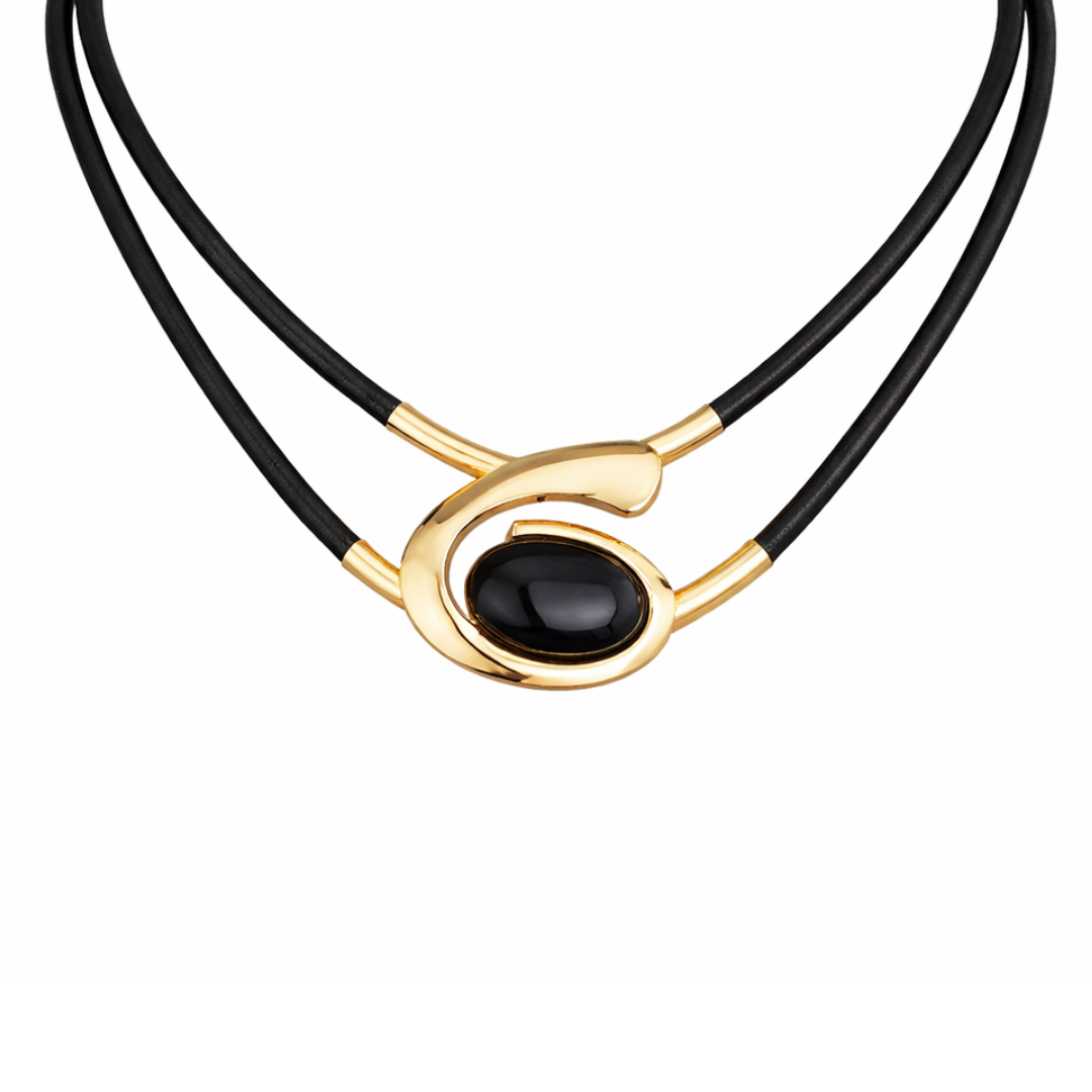 Solène™ | Set ovale noir et or