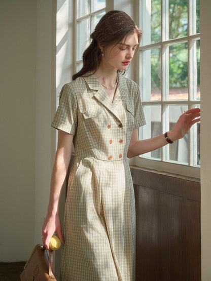 Elena™ | Robe à carreaux col&nbsp;