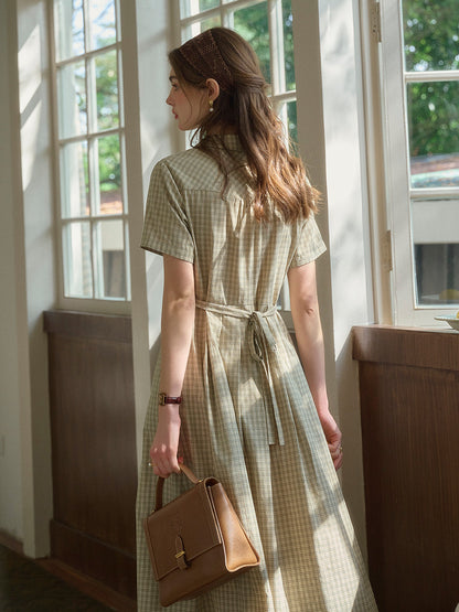 Elena™ | Robe à carreaux col&nbsp;