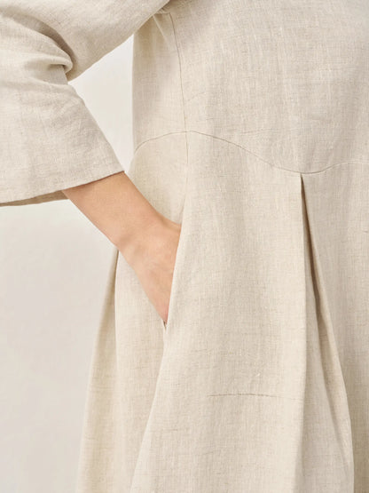 Élise™ | Robe longue en lin à plis