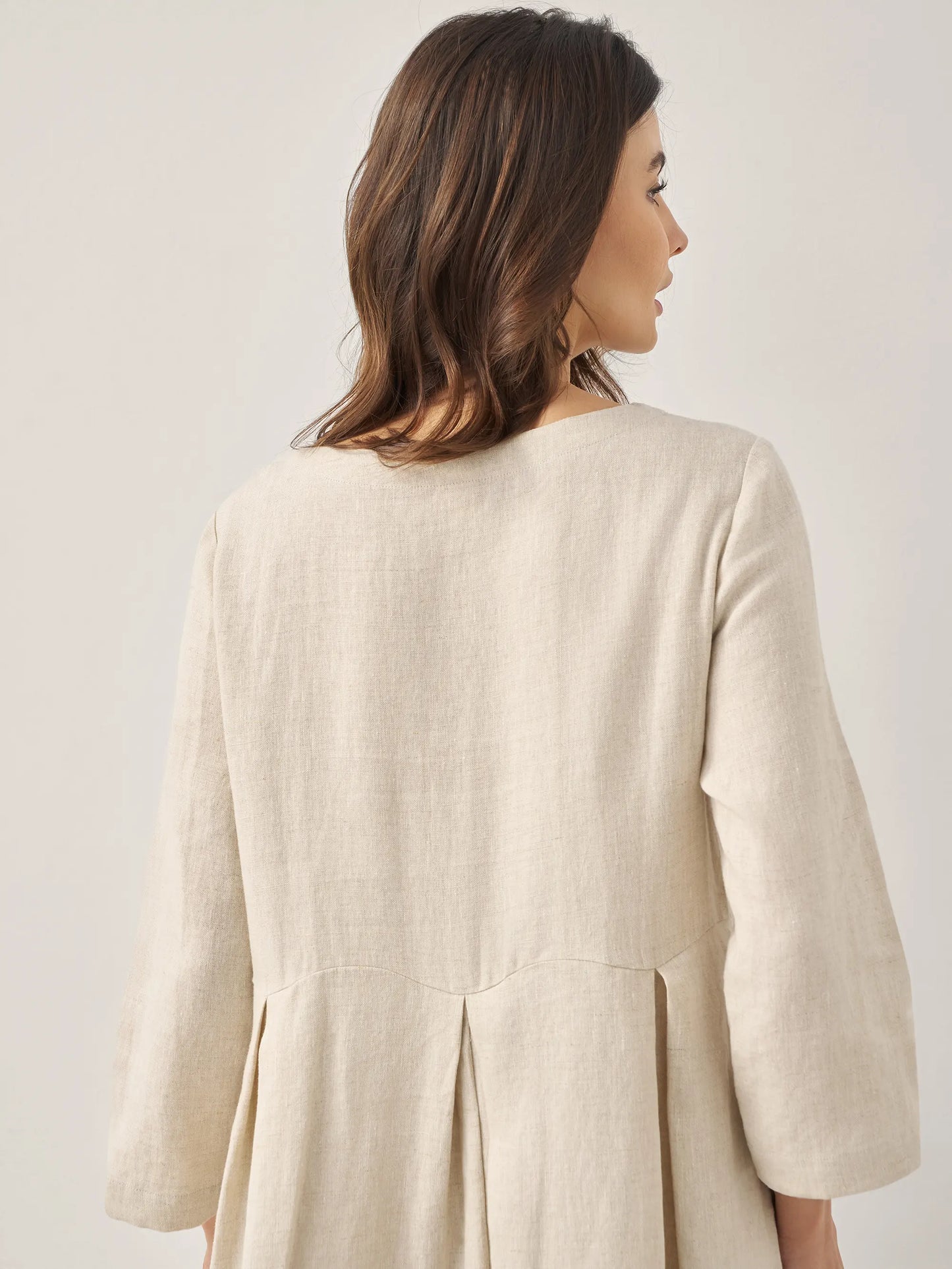 Élise™ | Robe longue en lin à plis
