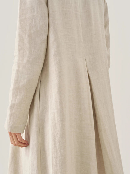Solène™ | Robe longue en lin à capuche