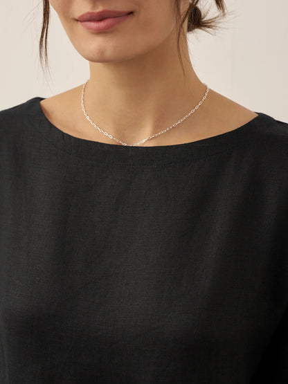 Clémence™ | Midikleid aus Leinen in A-Linie
