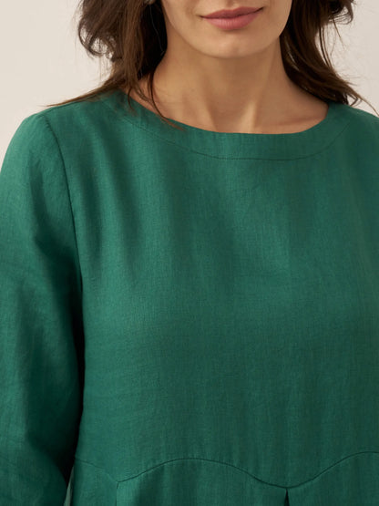 Élise™ | Robe longue en lin à plis
