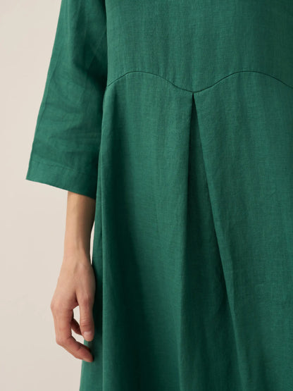 Élise™ | Robe longue en lin à plis