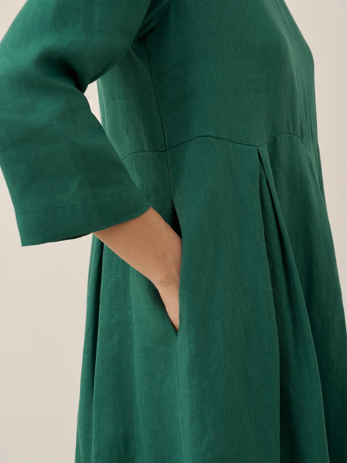 Élise™ | Robe longue en lin à plis