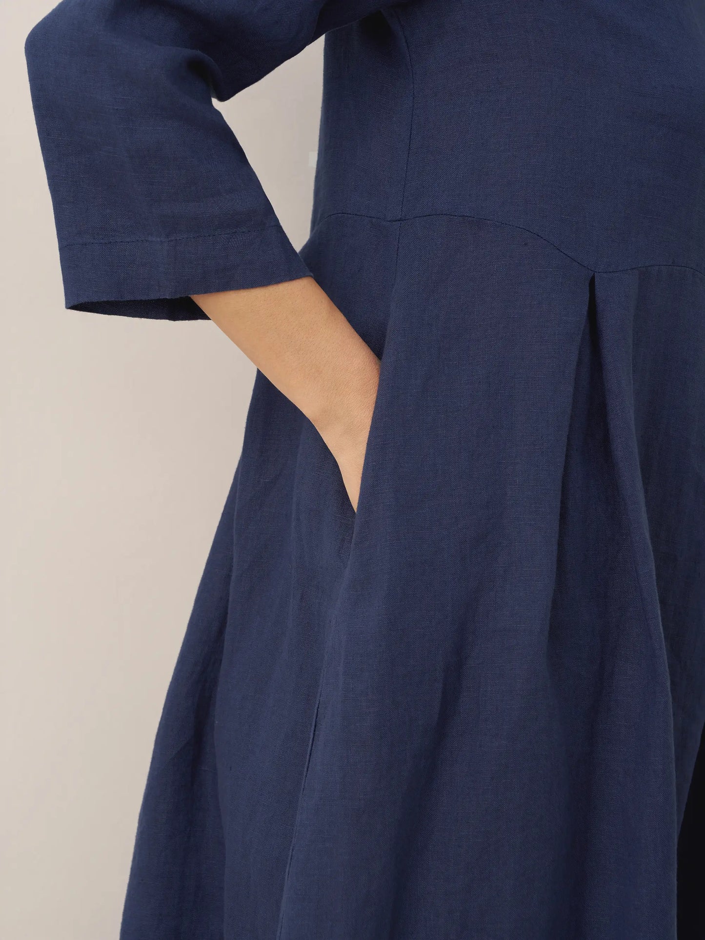 Élise™ | Robe longue en lin à plis