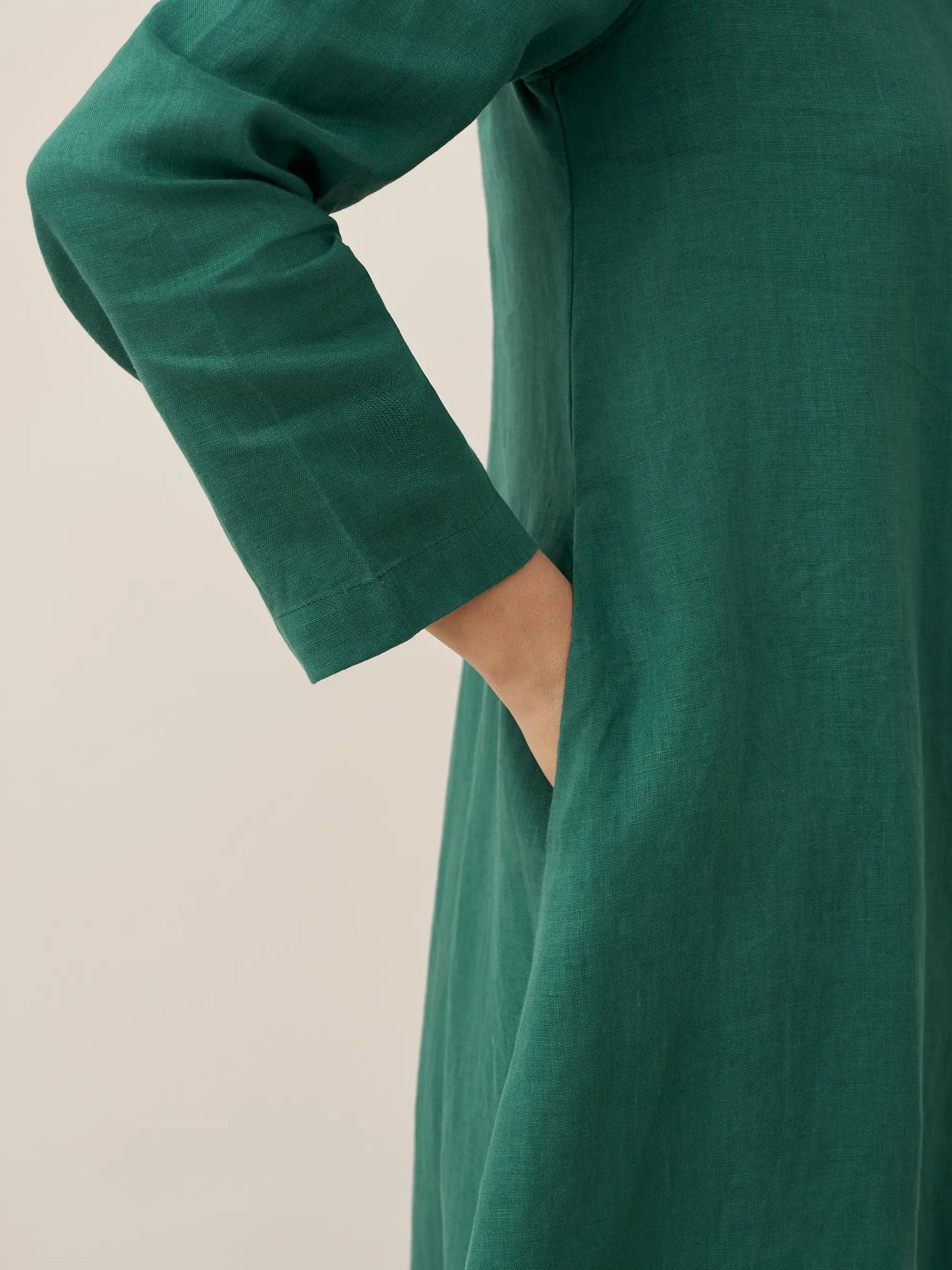 Solène™ | Robe longue en lin à capuche