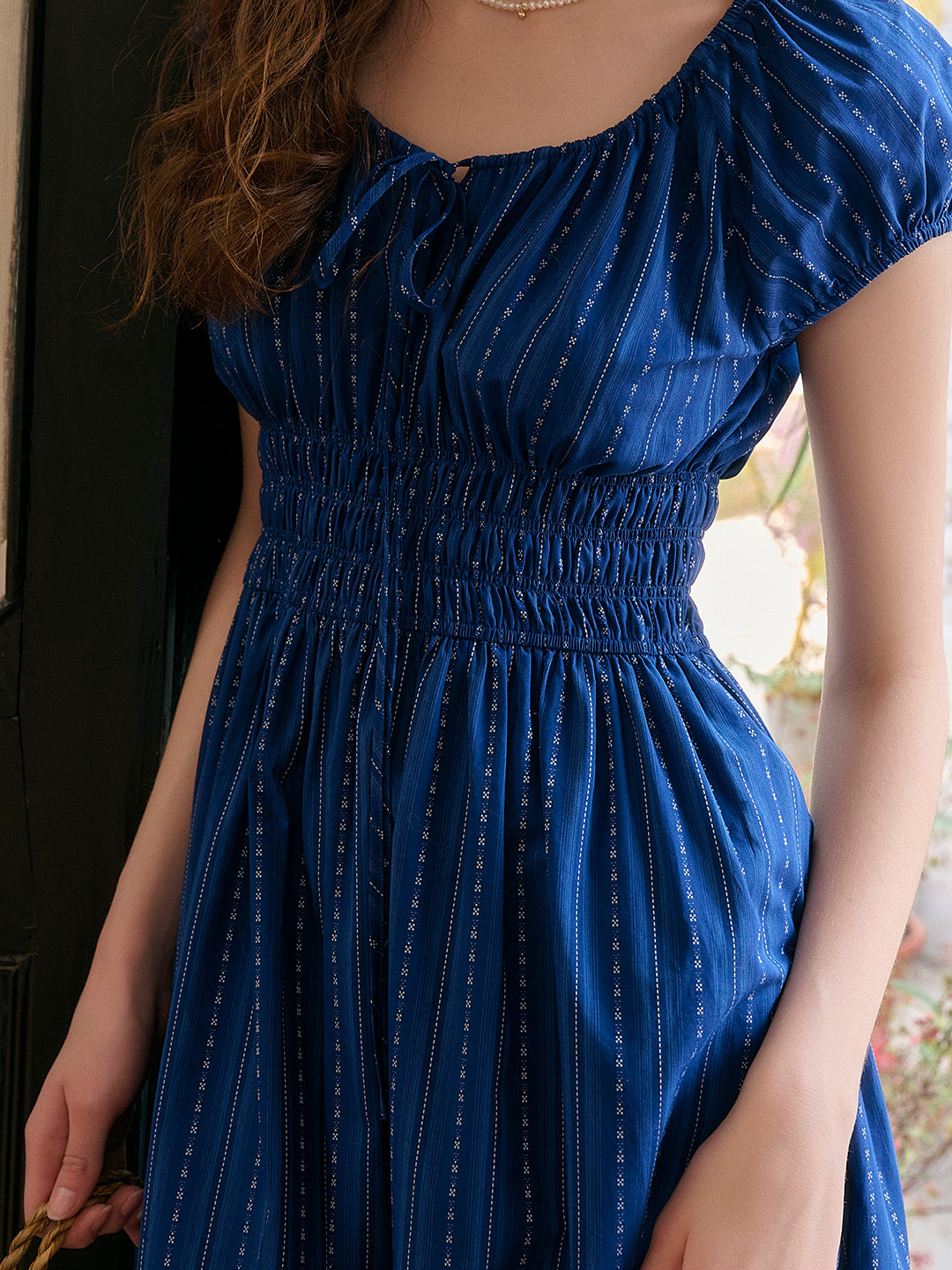 Saphira™ | Robe en coton bleu saphir