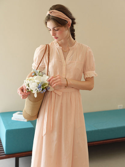 Aitana™ | Robe longue en coton et dentelle