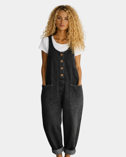 Lorena™ | Salopette en denim vintage lavé