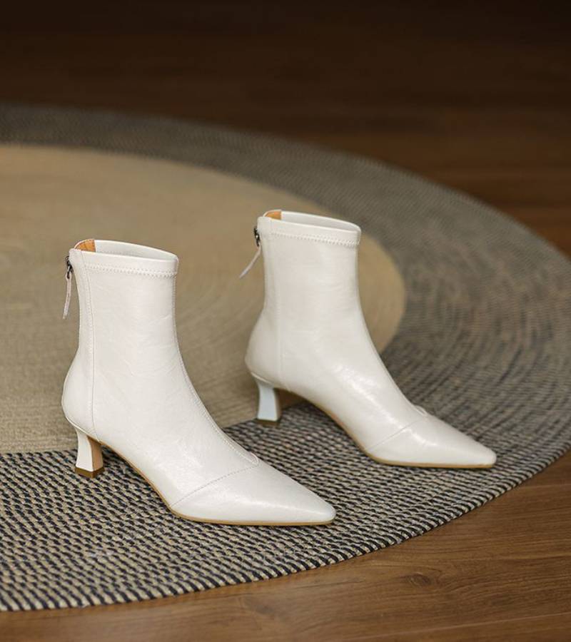 Jette™ | Bottines en cuir à talon élégant
