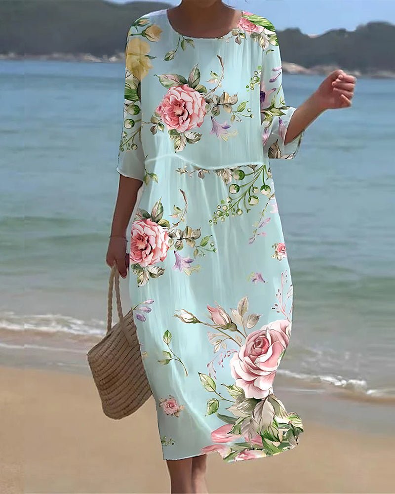 Keely | Blumenkleid Sonnenuntergang