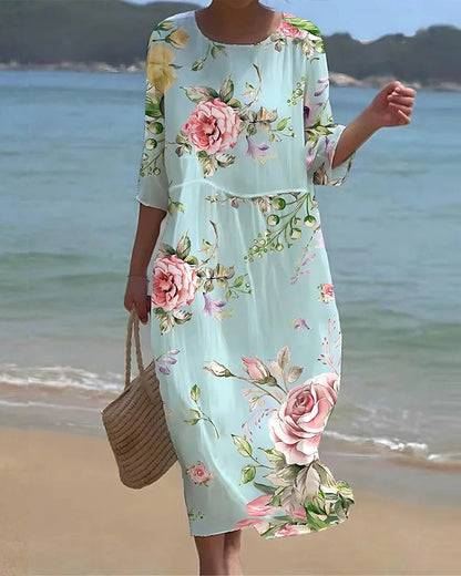 Keely | Blumenkleid Sonnenuntergang