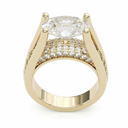 Naïa™ | Bague de fiançailles ovale serti inversé